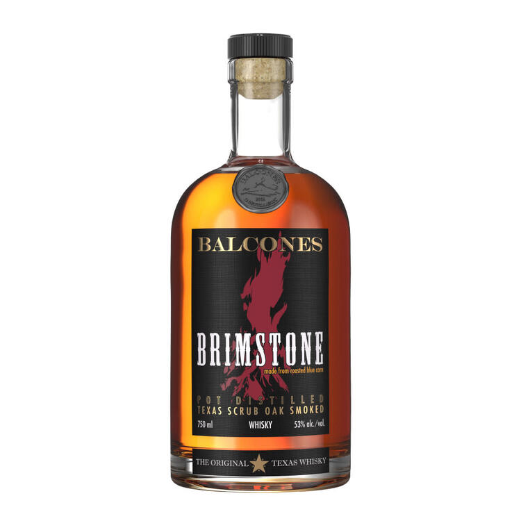 Balcones Corn Whiskey Brimstone Texas Scrub Oak Smoked Pot Distilled 1 - 750ML - Front