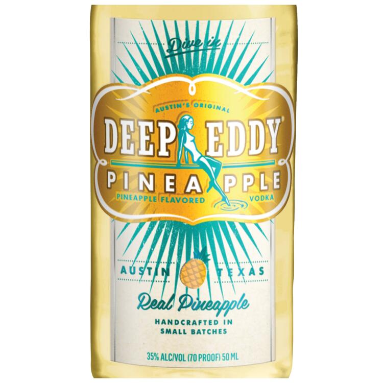 Deep Eddy Pineapple Flavored Vodka 70 - 50ML - Front Label