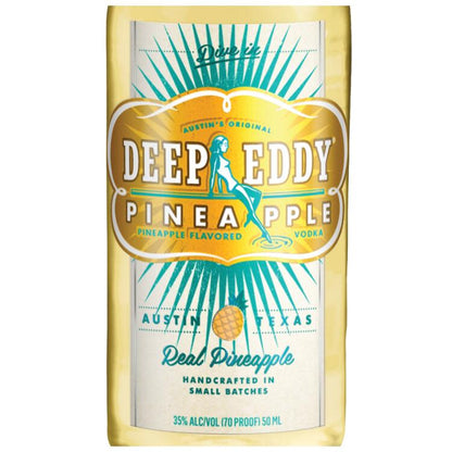 Deep Eddy Pineapple Flavored Vodka 70 - 50ML - Front Label