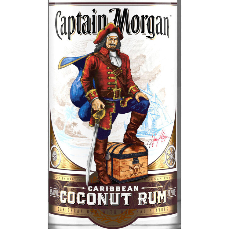 Captain Morgan Coconut Flavored Rum Caribbean Coconut 70 - 1.0L - Front Label