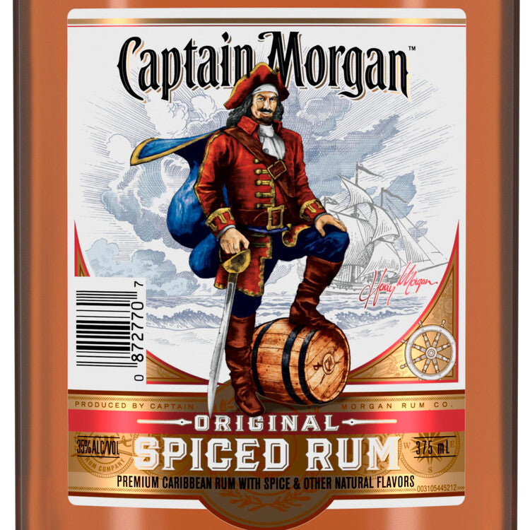 Captain Morgan Spiced Rum Original Real Madagascar Vanilla 70 - 375ML - Front Label