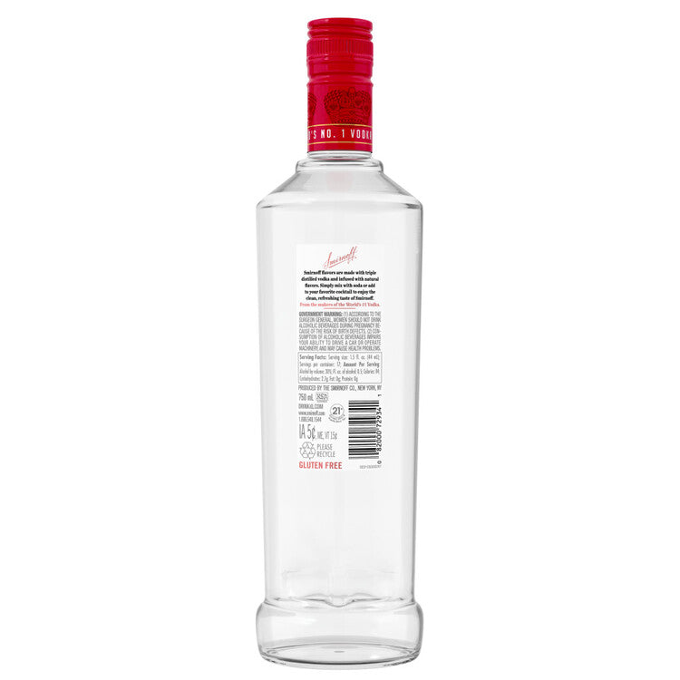 Smirnoff Vodka Strawberry Flavored 60 - 750ML