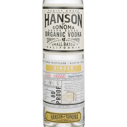 Hanson Of Sonoma Ginger Flavored Vodka Small Batch Limited Release 80 - 750ML - Front Label