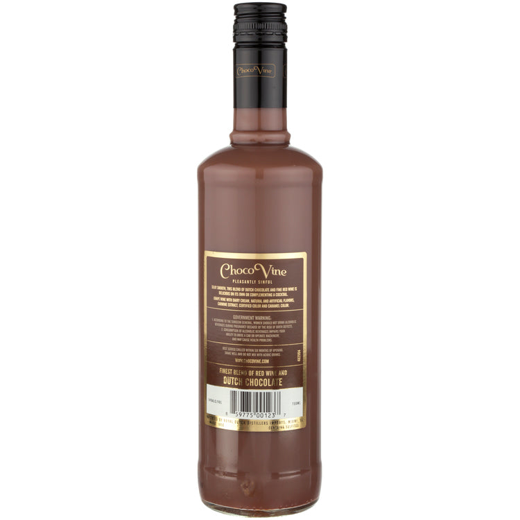 Chocovine Dutch Chocolate Flavored Wine - 750ML - Back