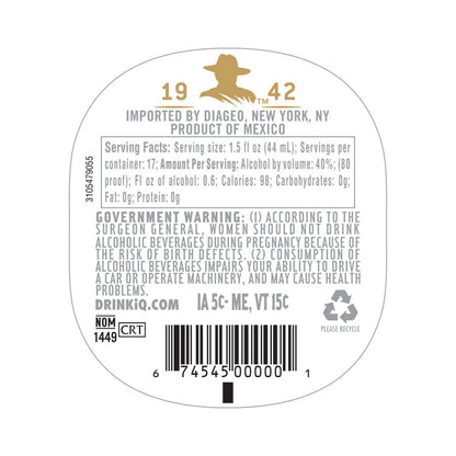 Don Julio Tequila Blanco 80 - 750ML - Back Label