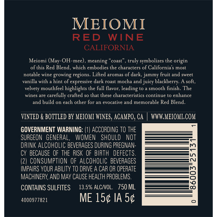 Meiomi Red Blend California - 750ML