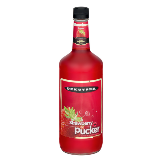 Dekuyper Sour Strawberry Schnapps Pucker 30 - 1.0L - Front