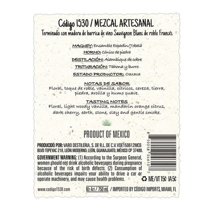 Codigo 1530 Mezcal Artesanal Joven 84.4 - 750ML