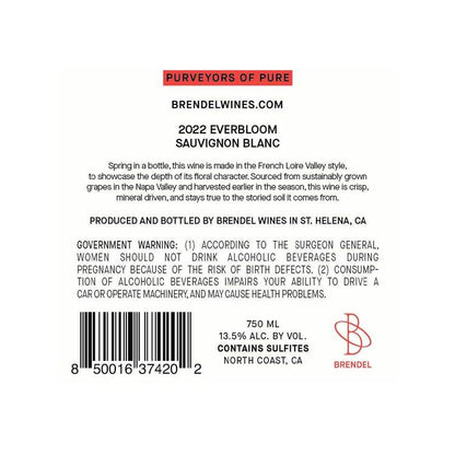 Brendel Wines Sauvignon Blanc Everbloom North Coast 2022 - 750ML