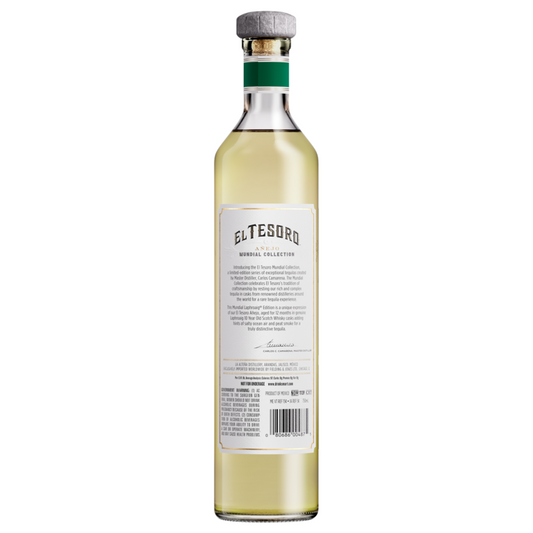 El Tesoro Tequila Anejo Mundial Collection Aged In Laphroaig 10 Year O - 750ML - Back