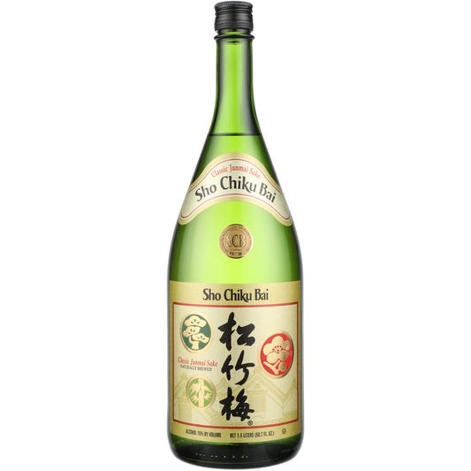 Sho Chiku Bai Junmai Sake - 1.5L - Front