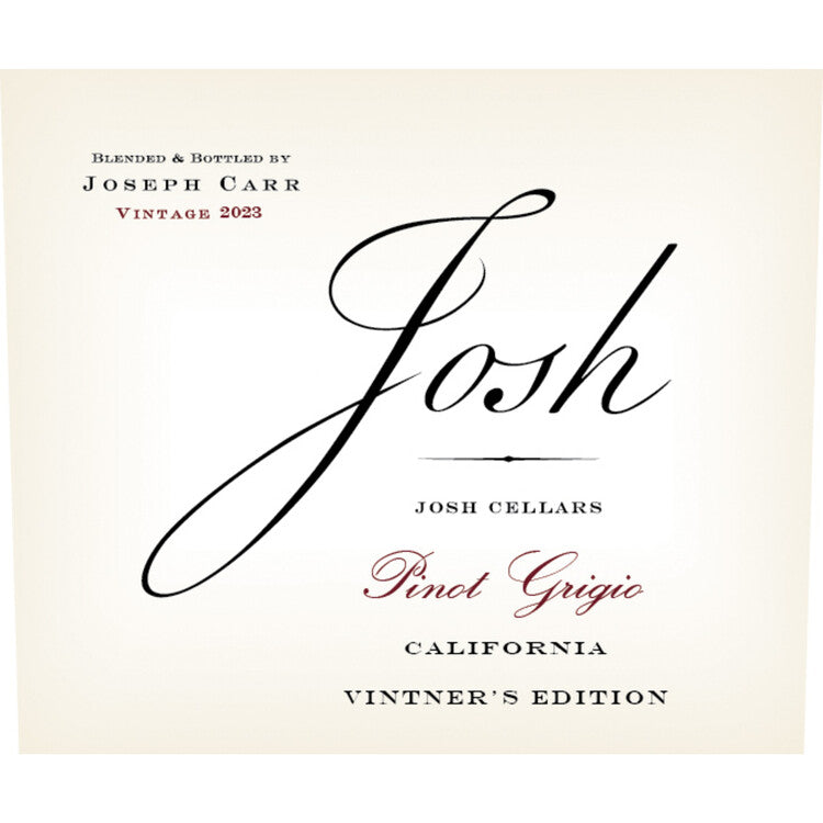 Josh Cellars Pinot Grigio California - 750ML - Front Label