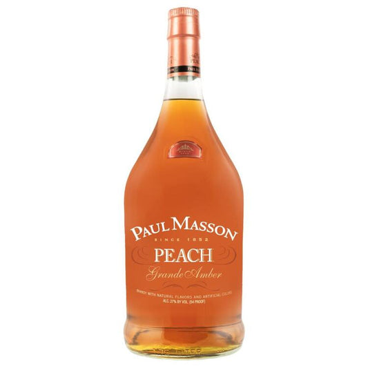 Paul Masson Peach Flavored Brandy Grande Amber 54 - 1.75L - Front