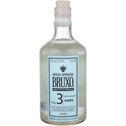 Bruxo Mezcal Artesanal Joven No. 3 Barril 92 - 750ML