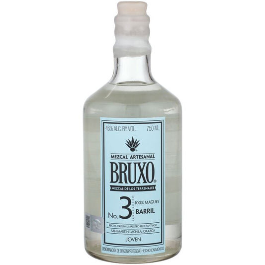 Bruxo Mezcal Artesanal Joven No. 3 Barril 92 - 750ML