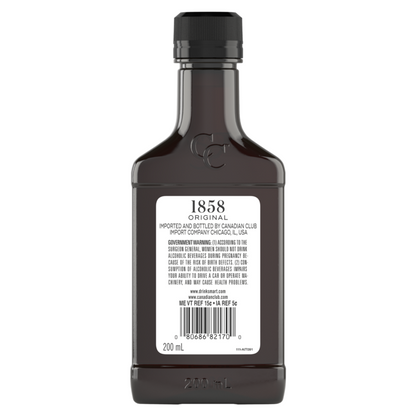 Canadian Club Canadian Whisky 80 - 200ML - Back