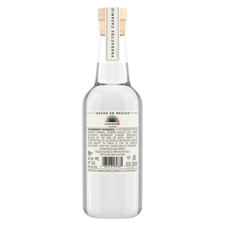Casamigos Casamigas Blanco Jalapeno Flavored Tequila 80 - 375ML - Back