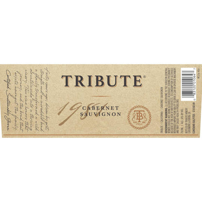 Tribute Cabernet Sauvignon California - 750ML - Back Label