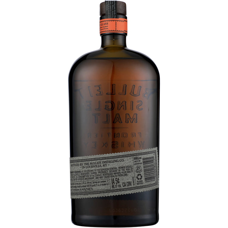 Bulleit Single Malt Whiskey Frontier Whiskey 90 - 750ML - Back