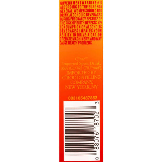 Ciroc Summer Citrus Flavored Vodka 70 - 375ML - Front