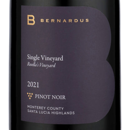 Bernardus Pinot Noir Rosella'S Vineyard Santa Lucia Highlands 2021 - 750ML