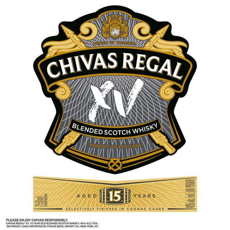 Chivas Regal Blended Scotch Xv 15 Yr 80 - 750ML - Front Label