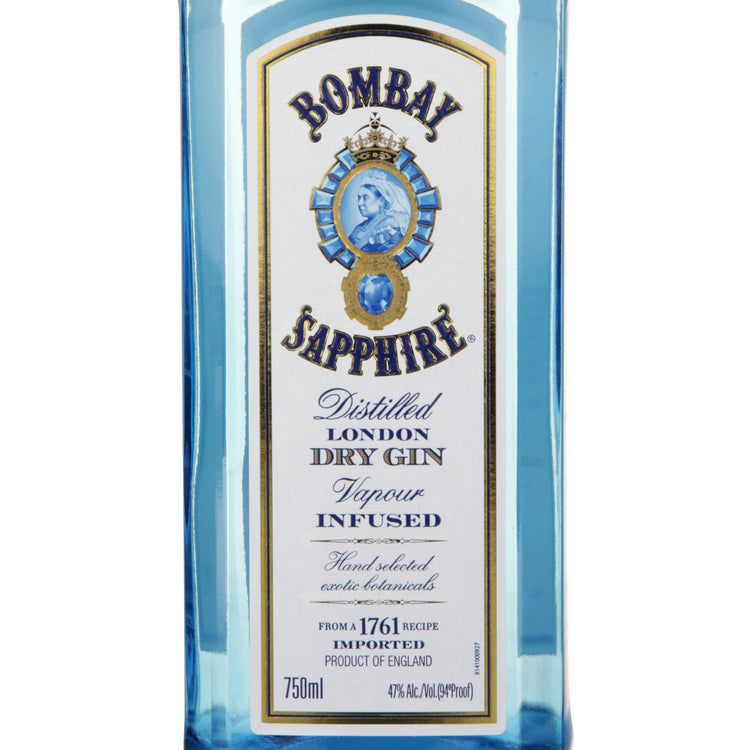 Bombay London Dry Gin Sapphire 94 - 750ML - Front Label