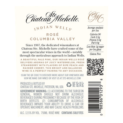 Chateau Ste. Michelle Indian Wells Columbia Valley 2022 - 750ML - Back Label