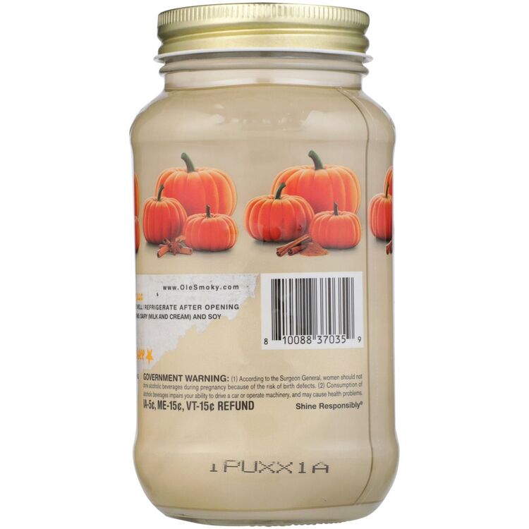 Ole Smoky Pumpkin Spice Cream Moonshine 35 - 750ML - Back