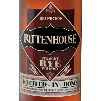 Rittenhouse Straight Rye Whiskey Bottled In Bond 100 - 750ML - Front Label