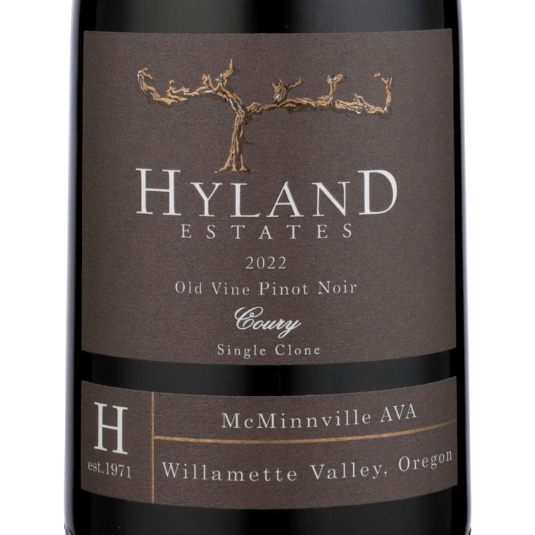 Hyland Estates Pinot Noir Coury Hyland Vineyard Mcminnville 2022 - 750ML - Front Label