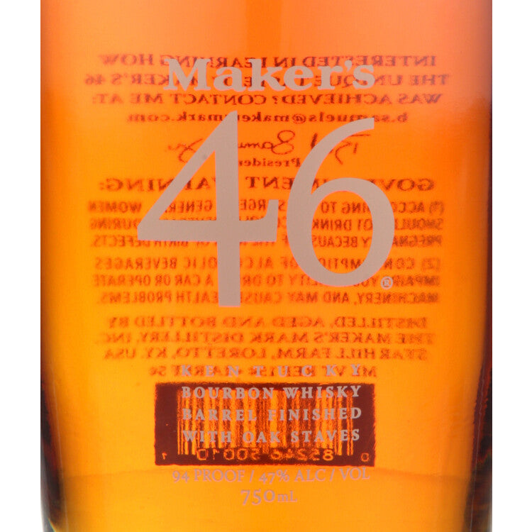 Maker's 46 Straight Bourbon 94 - 750ML - Front Label
