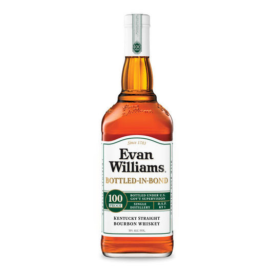 Evan Williams Straight Bourbon White Label Bottled In Bond 100 - 1.0L - Front
