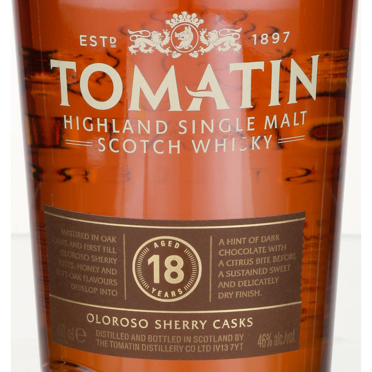 Tomatin Single Malt Scotch 18 Yr 92 - 750ML - Front Label