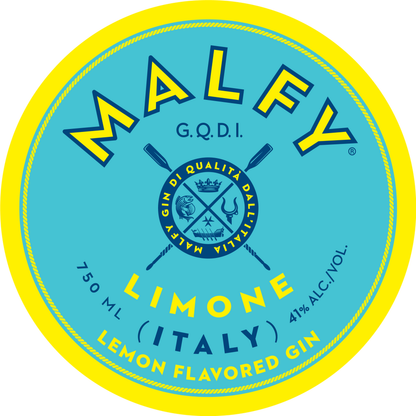 Malfy Lemon Flavored Gin Limone Di Amalfi 82 W/ 2 Glasses - 750ML