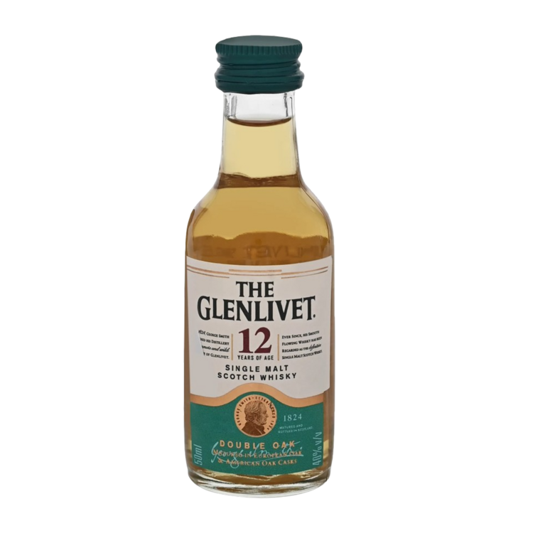 The Glenlivet Single Malt Scotch 12 Yr 80 - 50ML - Front