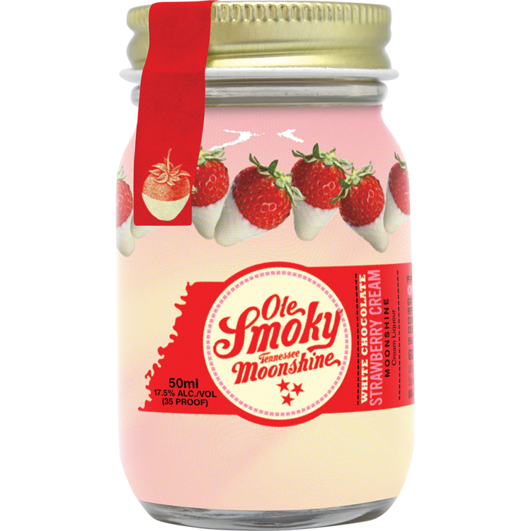 Ole Smoky White Chocolate Strawberry Cream Moonshine 35 - 750ML - Front Label