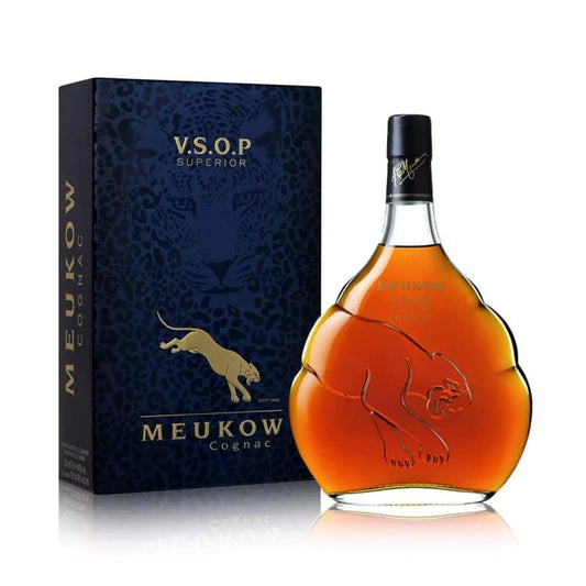 Meukow Cognac Vsop Superior 80 W/ 2 Rock Glasses - 750ML - Front