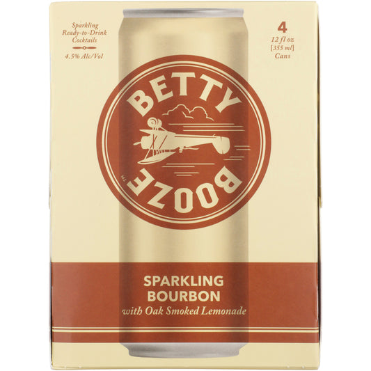 Betty Booze Sparkling Bourbon With Oak Smoked Lemonade Cocktail - 355ML