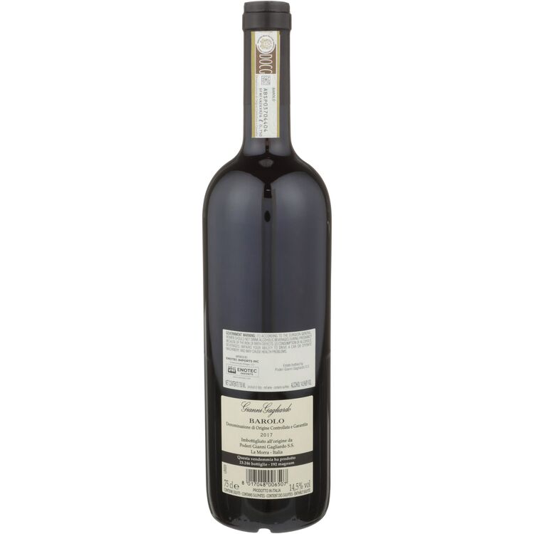 Gianni Gagliardo Barolo 2019 - 750ML - Back