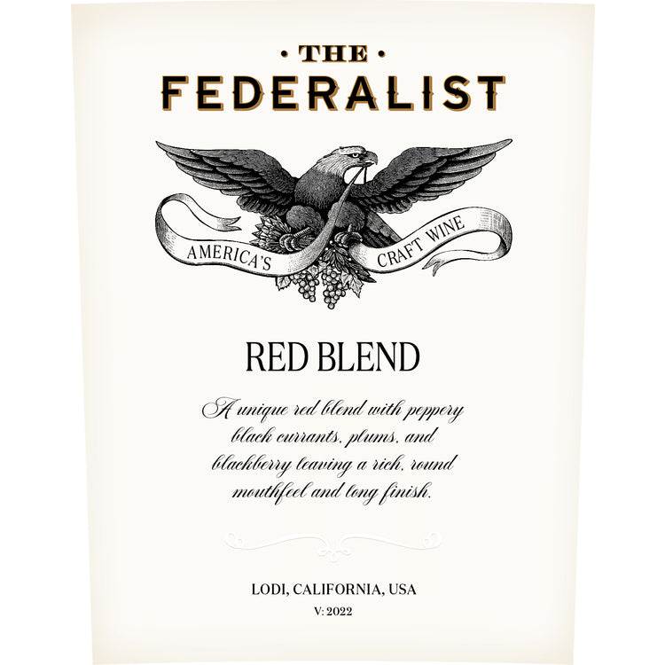 The Federalist Red Blend Honest American - 750ML - Front Label