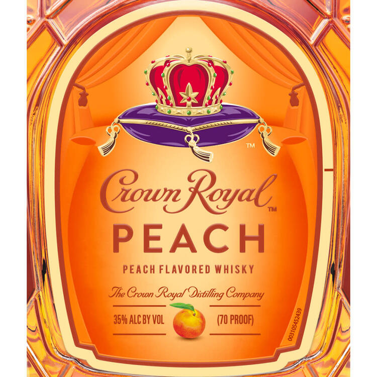 Crown Royal Peach Flavored Whiskey 70 - 1.75L - Front Label