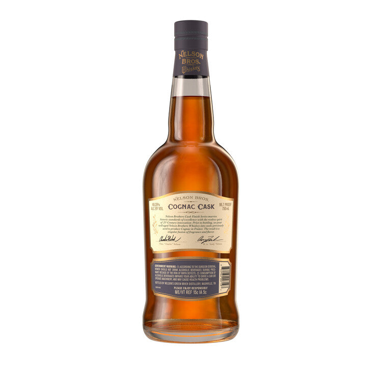 Nelson Bros Blended American Bourbon Whiskey Cognac Cask 96.7 - 750ML - Back