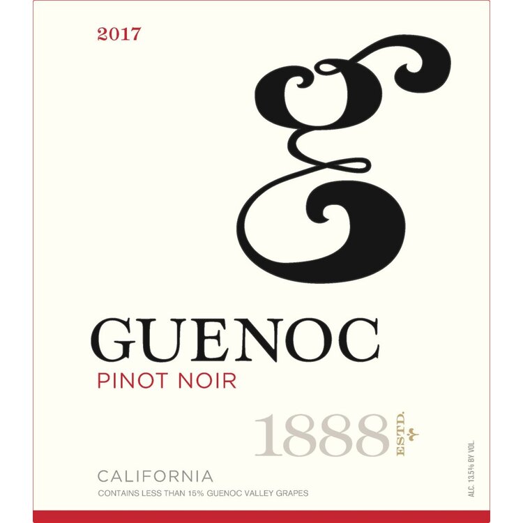 Guenoc Pinot Noir California - 750ML - Front Label