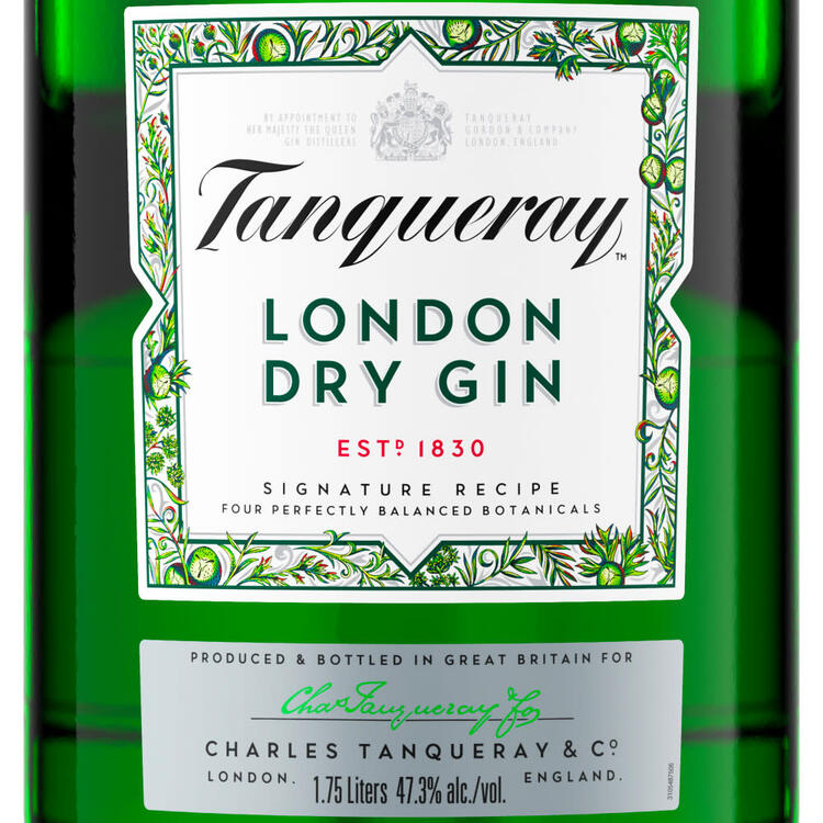 Tanqueray London Dry Gin 94.6 - 1.75L - Front Label
