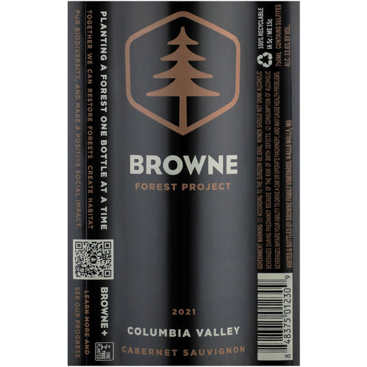 Browne Family Vineyards Cabernet Sauvignon Forest Project Columbia Val - 750ML - Front Label