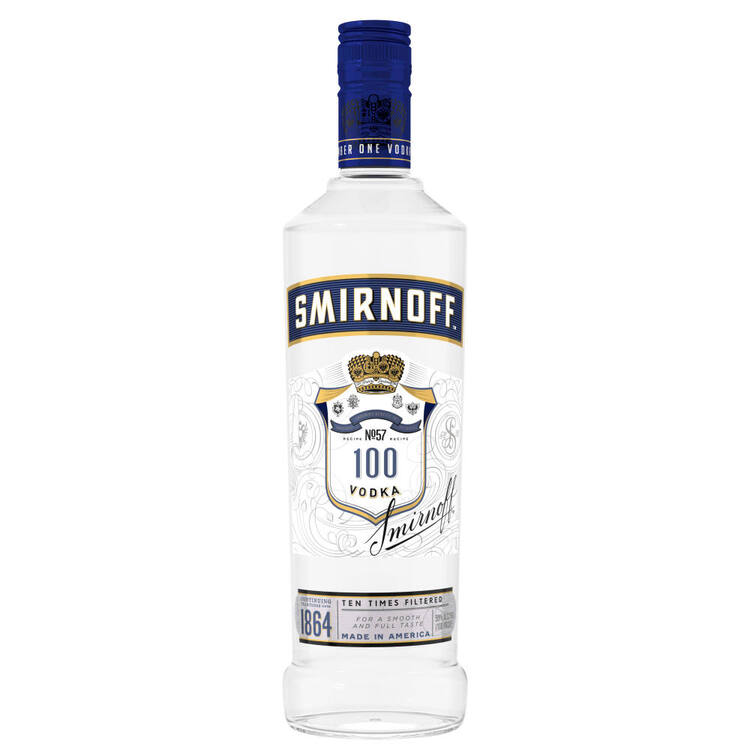 Smirnoff Vodka 100 - 750ML - Front