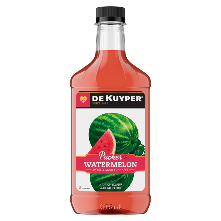 Dekuyper Sour Watermelon Schnapps Pucker 30 - 375ML - Front