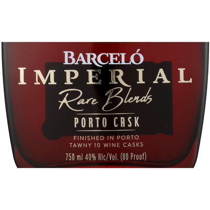 Ron Barcelo Aged Rum Imperial Rare Blends Porto Cask 80 - 750ML - Front Label
