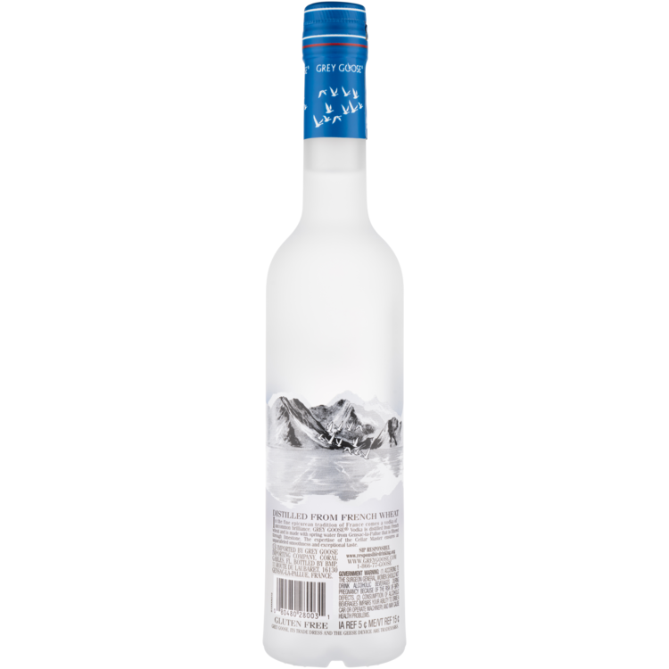 Grey Goose Vodka 80 - 375ML - Back